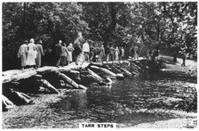 Tarr Steps, across the River Barle in Exmoor, Somerset, 1937. Artist: Unknown