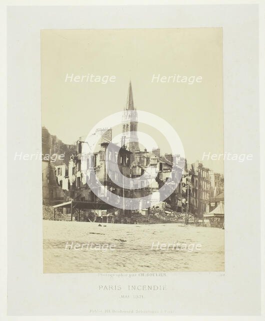 Paris Fire (Place de Saint-Cloud), May 1871. Creator: Charles Soulier.