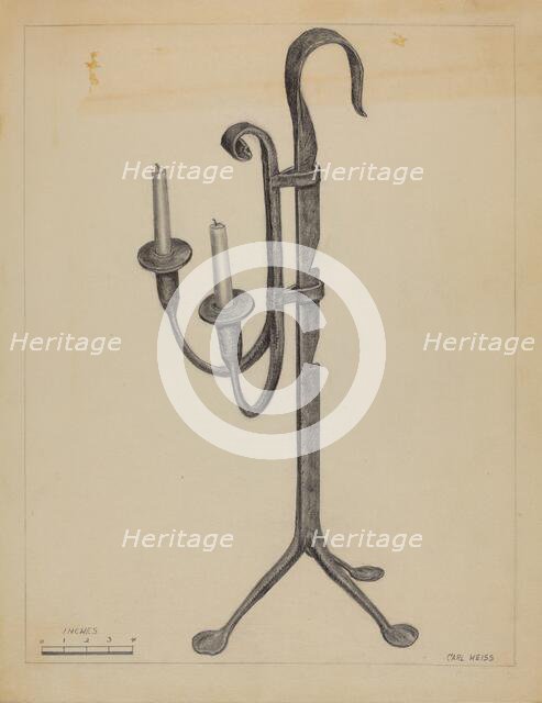 Candlestand, c. 1936. Creator: Carl Weiss.