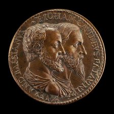 Alessandro Bassiano and the Medallist [obverse]. Creator: Giovanni da Cavino.
