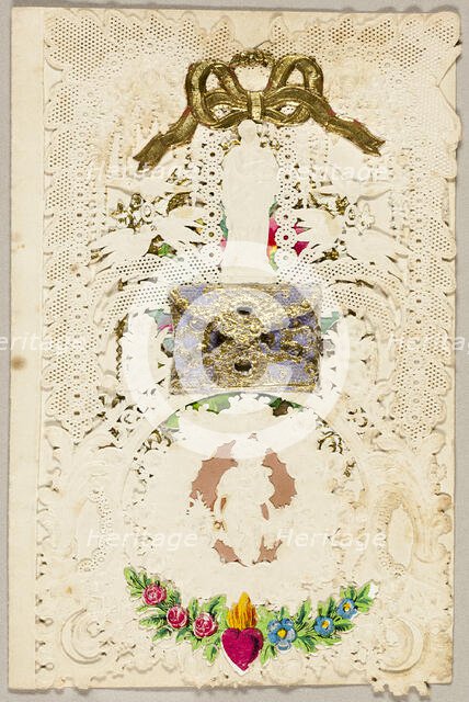 Untitled Valentine (Antique Figures and Birds), c. 1860. Creator: John Windsor.