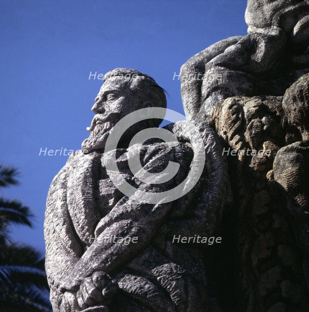 Monument in La Coruna dedicated  to Manuel Curros Enriquez (1851-1908), Spanish poet.