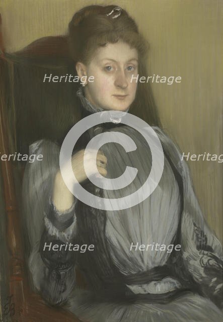 Portrait Of A Woman, 1890. Creator: Jacques Emile Blanche.