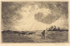 Thunder Storm (Temps d'orage), late 19th-early 20th century. Creator: Theophile Alexandre Steinlen.