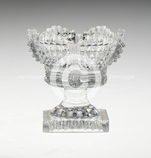 Two Salts, Lunéville, c. 1830. Creator: Baccarat Glasshouse.