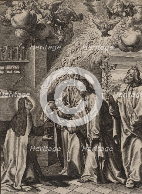 The Vision of St. Theresa, 1570-1604. Creator: Antonius Wierix.