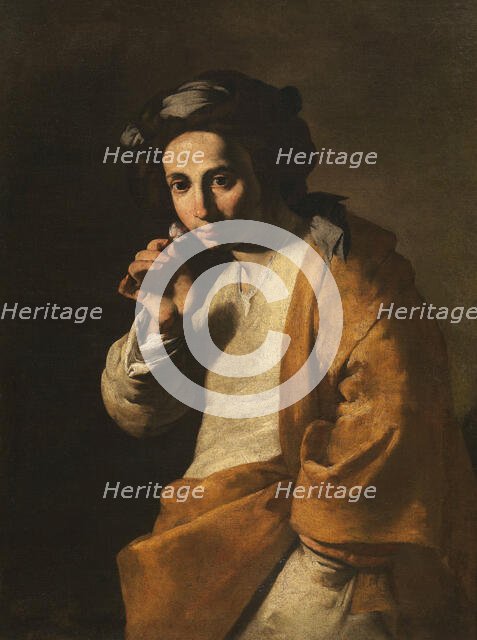 Youth smelling a rose (Giovane che odora una rosa), c.1640. Creator: Master of the Annunciation to the Shepherds (active 1620-1660).