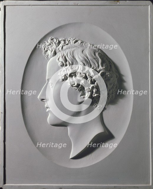 Profile portrait of John Everett Millais, c1854. Artist: Alexander Munro.