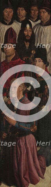 Panel of the Knights. The Adoration of Saint Vincent, c 1450. Creator: Gonçalves, Nuno (active 1445-1480).