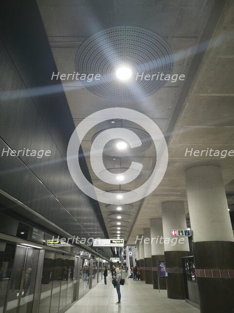 Elizabeth Line, Woolwich Arsenal, London, UK, May 2022. Creator: Ethel Davies.