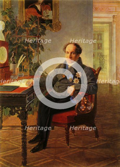 'Portrait of the statesman Alexandr Nikolayevich Golitsyn', 1840, (1965).  Creator: Karl Briullov.