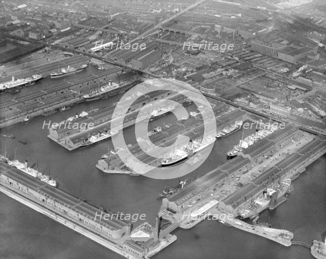 Huskisson Docks, Liverpool, Merseyside, 1928. Artist: Aerofilms.