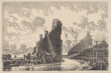 Coal Breaker on the River, 1910. Creator: Joseph Pennell.