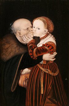 The Ill matched Couple, ca 1530. Creator: Cranach, Lucas, the Elder (1472-1553).
