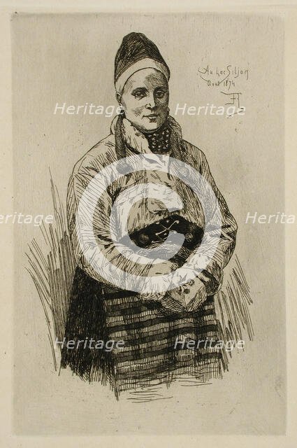 La Dalécarlienne, 1874. Creator: Félicien Rops.