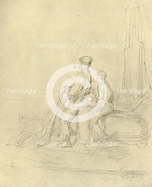 'Am Strande', mid-late 19th century, (c1924). Creator: Carl Spitzweg.