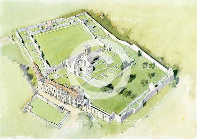 Mount Grace Priory, c15th century, (c1990-2010) Artist: Terry Ball.