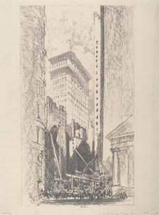 Rebuilding Broad Street, 1910. Creator: Joseph Pennell.