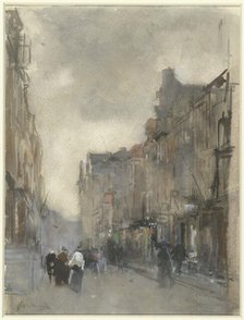 Street view in The Hague, c.1874, (1925 or earlier).  Creator: Floris Arntzenius.