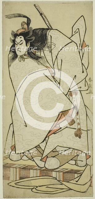 The Actor Onoe Matsusuke I as Ashikaga Takauji in the Play Kumoi no Hana Yoshino no..., c. 1786. Creator: Katsukawa Shunsen.