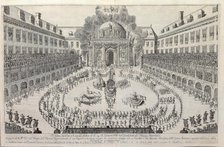 Equestrian ballet in the courtyard of the Vienna Hofburg…,  1667. Creator: Anonymous.
