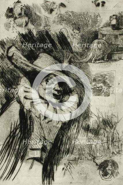 Fantoche, 1874. Creator: Félicien Rops.