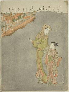 Going to the Theater, c. 1770/71. Creator: Suzuki Harunobu.