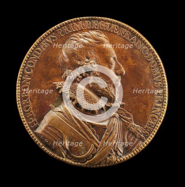 Henri II de Bourbon, 1588-1646, 3rd Prince of Condé, first Prince of the Blood [obverse], 1611. Creator: Abraham Dupre.