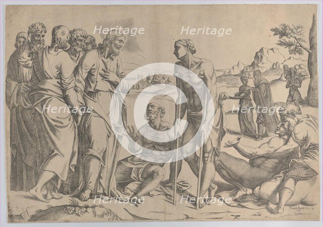 Christ healing the sick, 1566. Creator: Anon.