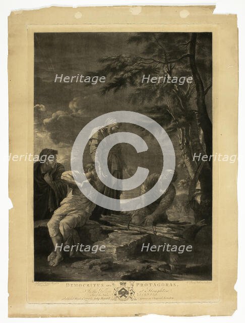 Democritus and Protagoras, 1778. Creator: William Pether.