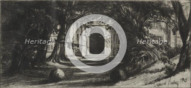 Mytton Hall, 1859. Creator: Francis Seymour Haden (British, 1818-1910).