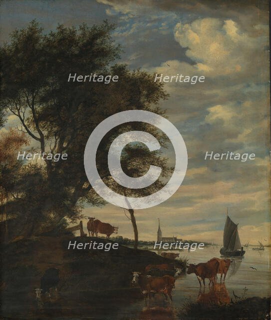 River Scene, probably between 1650 and 1660. Creator: Salomon Ruysdael.