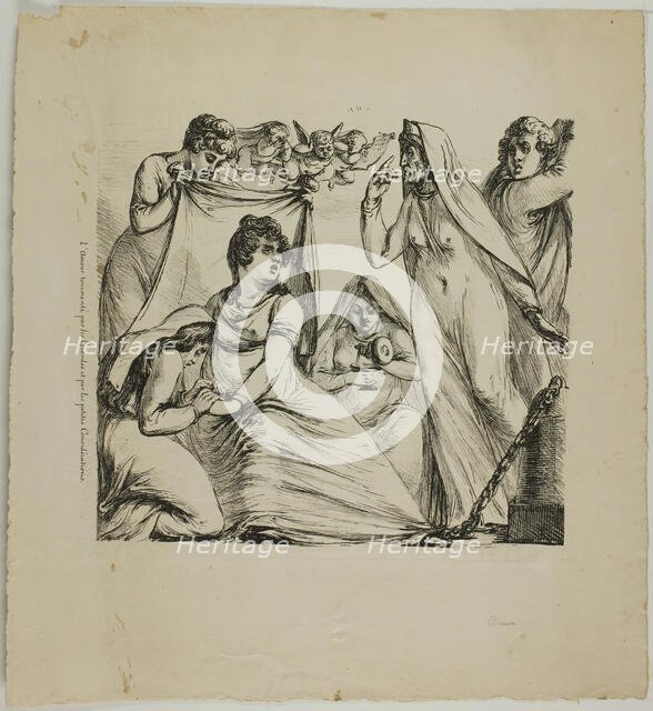 Love Tormented by Considerations Great and Small, 1817–20. Creator: Vivant Denon.