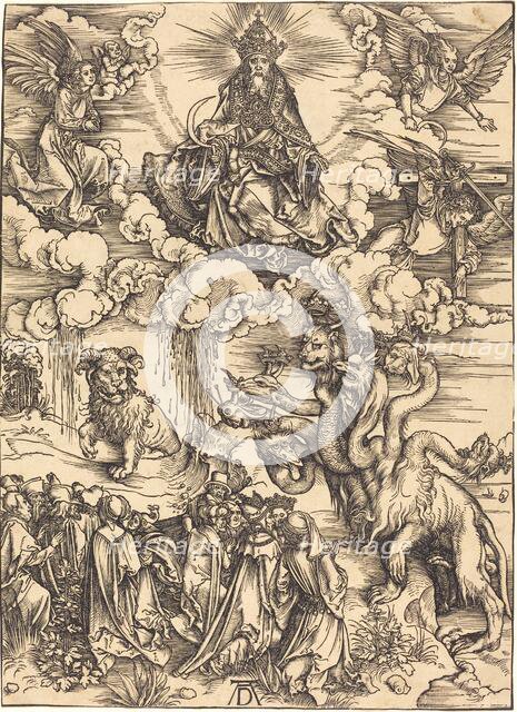 The Beast with Two Horns like a Lamb, probably c. 1496/1498. Creator: Albrecht Durer.