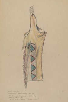 Buckskin Legging with Beadwork, 1935. Creator: Melita Hofmann.