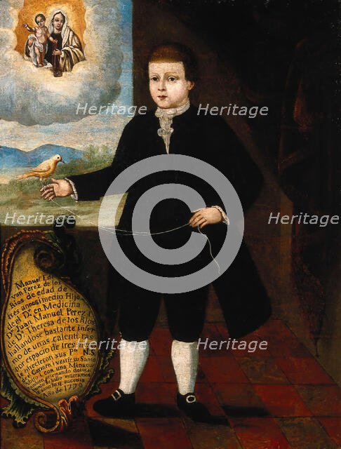 Manuel Estevan Perez de los Rios cured of fever by prayers to Christ, 1770, 1770. Creator: Unknown.