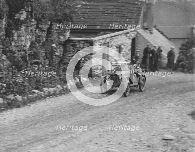 Austin 7 of GHR Chaplin competing in the MCC Sporting Trial, Litton Slack, Derbyshire, 1930. Artist: Bill Brunell.