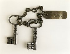 Keys to the burying ground of Newgate Gaol, 18th century. Artist: Unknown