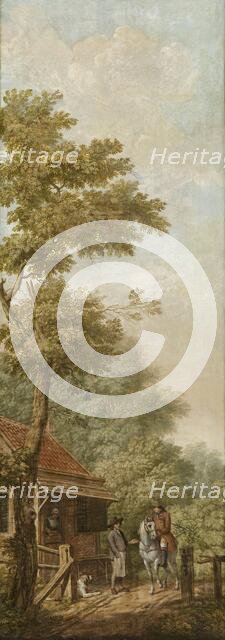 Three wall hangings with a Dutch landscape, 1776. Creator: Juriaan Andriessen.