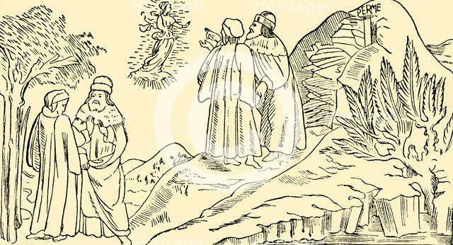 'Dante in Purgatory Sees The Vision of Beatrice', c1930. Creator: Unknown.