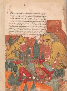The Lioness Advises her Son, Folio from a Kalila wa Dimna, 18th century. Creator: Unknown.