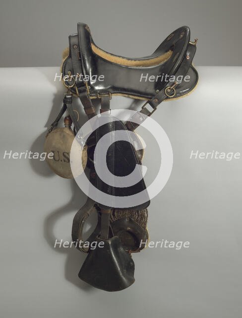 Horse saddle used by stuntman Ernest "Ernie" Robinson, ca. 1971. Creator: Unknown.