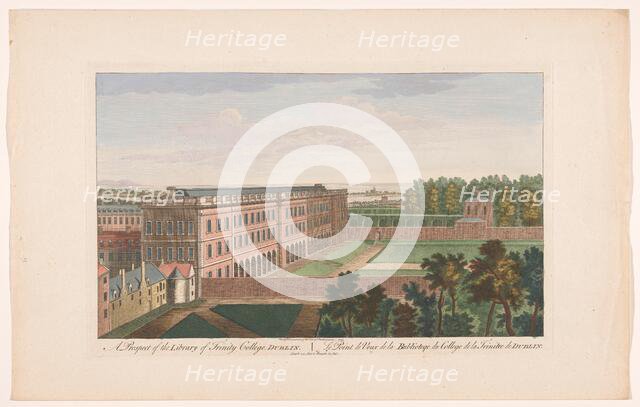 View of the Trinity College Library in Dublin, 1753. Creators: Fabr. Parr, James Mason.