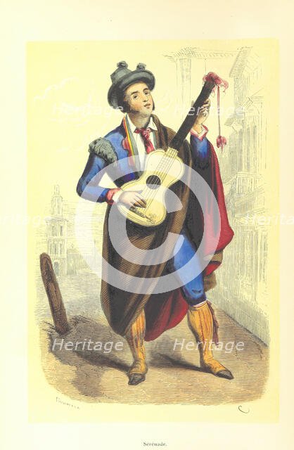 Sérénade, 1848.  Creator: Adolphe François Pannemaker.