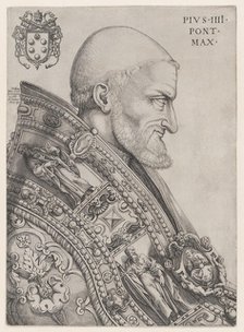 Portrait of Pope Pius IV, mid-16th century., mid-16th century. Creator: Nicolas Beatrizet.