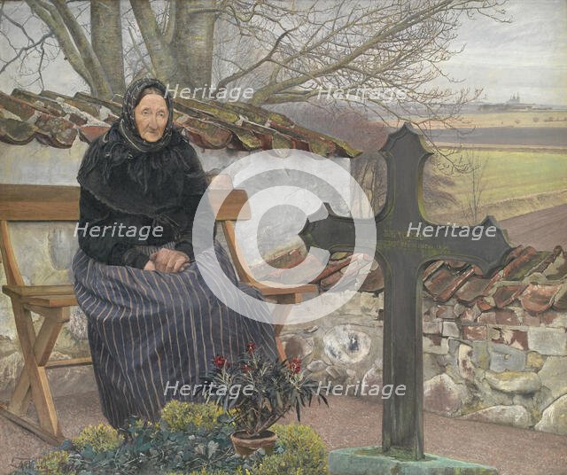 Churchyard at Flong, 1904. Creator: Laurits Andersen Ring.