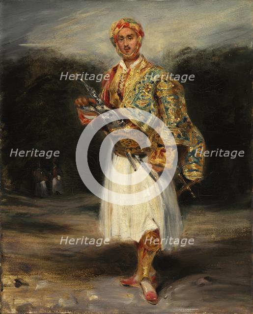 Count Demetrius de Palatiano in Suliot Costume, not dated. Creator: Eugène Delacroix (French, 1798-1863), imitator of.