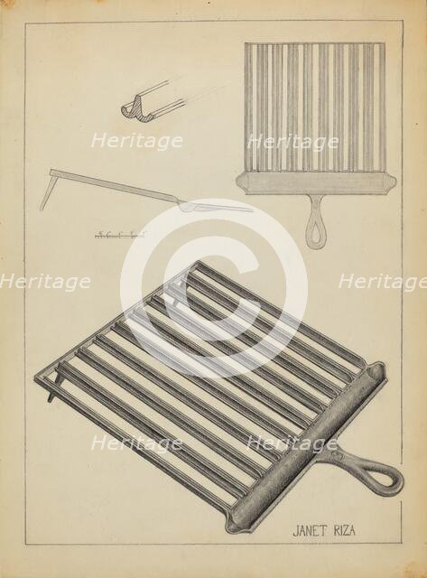 Flat Iron Holder, c. 1936. Creator: Janet Riza.