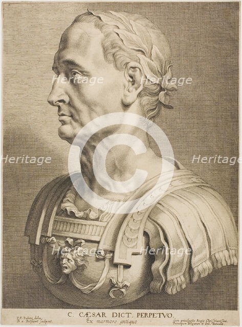 Julius Caesar, Perpetual Dictator, from Twelve Famous Greek and Roman Men, c. 1633. Creator: Boetius Adams Bolswert.