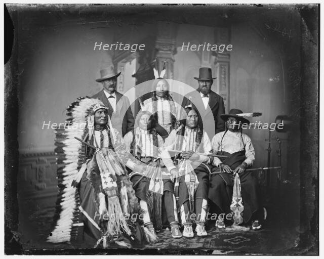 Group of Sioux Indians "Spotted Tail" (photo c. 1875). Creator: Unknown.